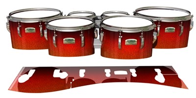 Yamaha 8200 Field Corps Tenor Drum Slips - Coral Sunset (Orange)