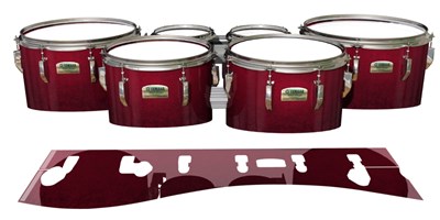 Yamaha 8200 Field Corps Tenor Drum Slips - Crimson Depth (Red)