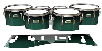 Yamaha 8200 Field Corps Tenor Drum Slips - Deep Viridian Fade (Green)