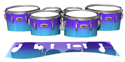 Yamaha 8200 Field Corps Tenor Drum Slips - Dejavu (Blue)