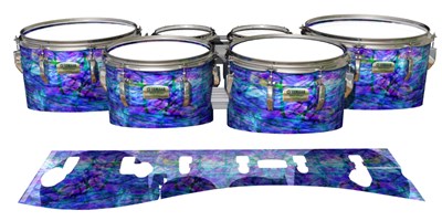Yamaha 8200 Field Corps Tenor Drum Slips - Electro Blue Plasma (Blue) (Purple)
