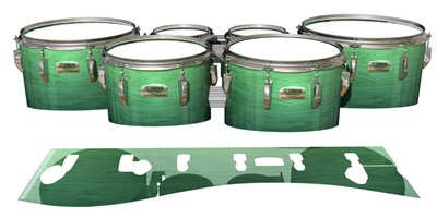 Yamaha 8200 Field Corps Tenor Drum Slips - Elusive Green Fade (Green)