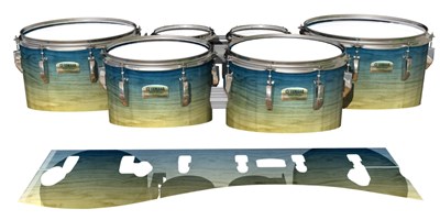 Yamaha 8200 Field Corps Tenor Drum Slips - Guardsmen Beach (Blue)