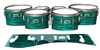 Yamaha 8200 Field Corps Tenor Drum Slips - Lateral Brush Strokes Aqua and Black (Green) (Blue)