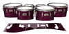 Yamaha 8200 Field Corps Tenor Drum Slips - Lateral Brush Strokes Maroon and Black (Red)