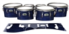 Yamaha 8200 Field Corps Tenor Drum Slips - Lateral Brush Strokes Navy Blue and Black (Blue)