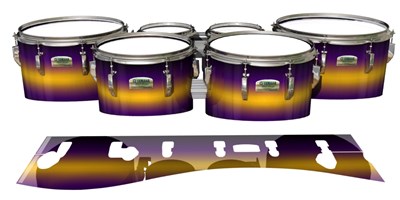 Yamaha 8200 Field Corps Tenor Drum Slips - Light Barrier Fade (Purple) (Yellow)