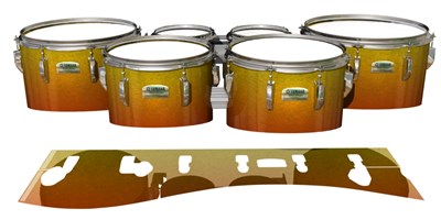 Yamaha 8200 Field Corps Tenor Drum Slips - Madagascar Sunset (Yellow) (Orange)