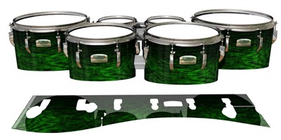 Yamaha 8200 Field Corps Tenor Drum Slips - Mantis Green Rosewood (Green)