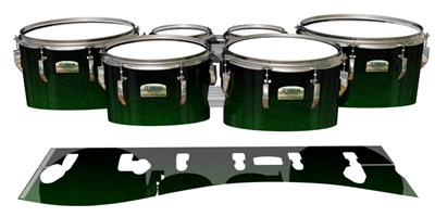 Yamaha 8200 Field Corps Tenor Drum Slips - Midnight Forest (Green)