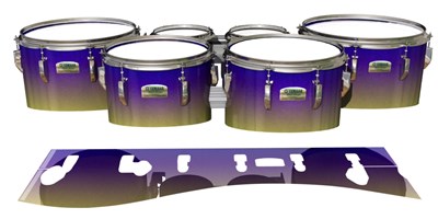 Yamaha 8200 Field Corps Tenor Drum Slips - Mystic Horizon (Purple) (Yellow)