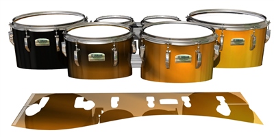 Yamaha 8200 Field Corps Tenor Drum Slips - Orange Light Rays (Themed)