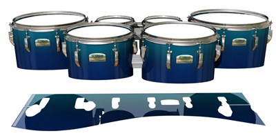 Yamaha 8200 Field Corps Tenor Drum Slips - Pacific Fade (Blue) (Aqua)