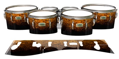 Yamaha 8200 Field Corps Tenor Drum Slips - Pangaea Fade (Orange)