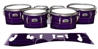 Yamaha 8200 Field Corps Tenor Drum Slips - Purple Horizon Stripes (Purple)