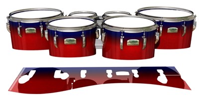 Yamaha 8200 Field Corps Tenor Drum Slips - Red Arrow (Red) (Blue)
