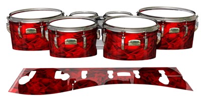 Yamaha 8200 Field Corps Tenor Drum Slips - Red Cosmic Glass (Red)