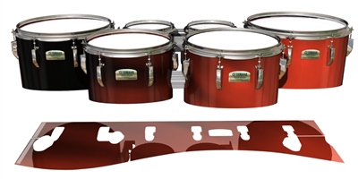 Yamaha 8200 Field Corps Tenor Drum Slips - Red Light Rays (Themed)