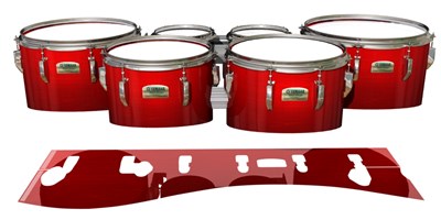 Yamaha 8200 Field Corps Tenor Drum Slips - Red Stain (Red)