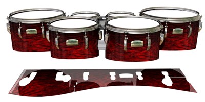 Yamaha 8200 Field Corps Tenor Drum Slips - Rosy Red Rosewood (Red)