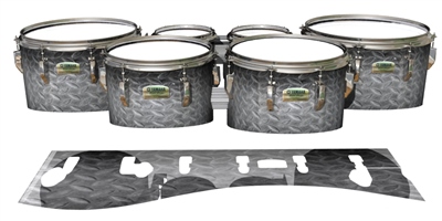 Yamaha 8200 Field Corps Tenor Drum Slips - Silver Metal Plating (Themed)