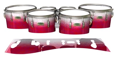 Yamaha 8200 Field Corps Tenor Drum Slips - Snow Blaze (Pink)