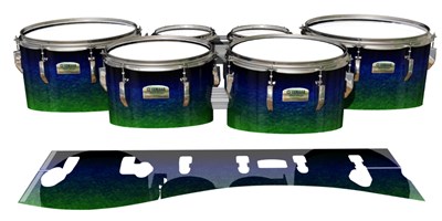 Yamaha 8200 Field Corps Tenor Drum Slips - Summer Night (Blue) (Green)