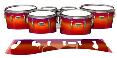 Yamaha 8200 Field Corps Tenor Drum Slips - Supernova (Red) (Purple)