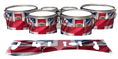 Yamaha 8200 Field Corps Tenor Drum Slips - Union Jack (Themed)