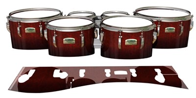 Yamaha 8200 Field Corps Tenor Drum Slips - Volcano Rush (Red)