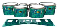 Yamaha 8300 Field Corps Tenor Drum Slips - Aqua Cosmic Glass (Aqua)