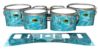 Yamaha 8300 Field Corps Tenor Drum Slips - Aquatic Refraction (Themed)