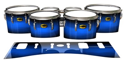 Yamaha 8300 Field Corps Tenor Drum Slips - Azure Stain Fade (Blue)