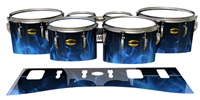 Yamaha 8300 Field Corps Tenor Drum Slips - Blue Flames (Themed)
