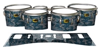 Yamaha 8300 Field Corps Tenor Drum Slips - Blue Slate Traditional Camouflage (Blue)