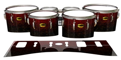Yamaha 8300 Field Corps Tenor Drum Slips - Burgundy Rock (Red)