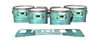 Yamaha 8300 Field Corps Tenor Drum Slips - Chaos Brush Strokes Aqua and White (Green) (Blue)