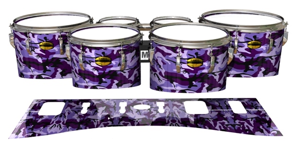 Yamaha 8300 Field Corps Tenor Drum Slips - Coastline Dusk Traditional Camouflage (Purple)