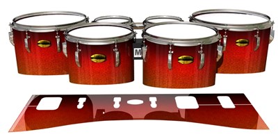 Yamaha 8300 Field Corps Tenor Drum Slips - Coral Sunset (Orange)