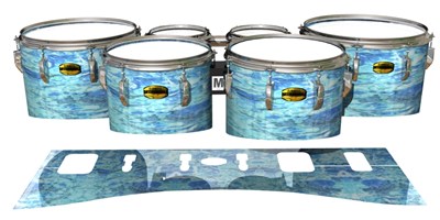 Yamaha 8300 Field Corps Tenor Drum Slips - Cosmic Tide (Blue)