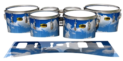 Yamaha 8300 Field Corps Tenor Drum Slips - Cumulus Sky (Themed)