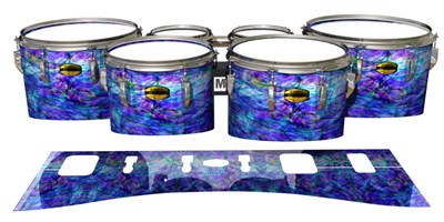 Yamaha 8300 Field Corps Tenor Drum Slips - Electro Blue Plasma (Blue) (Purple)