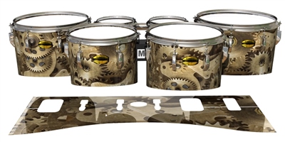 Yamaha 8300 Field Corps Tenor Drum Slips - Golden Gears (Themed)