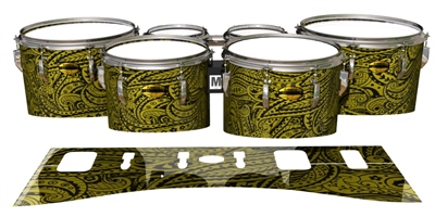 Yamaha 8300 Field Corps Tenor Drum Slips - Gold Paisley (Themed)