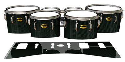 Yamaha 8300 Field Corps Tenor Drum Slips - Green Carbon Fade (Green)