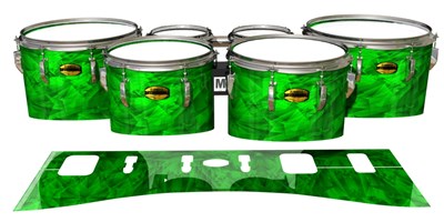 Yamaha 8300 Field Corps Tenor Drum Slips - Green Cosmic Glass (Green)
