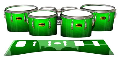 Yamaha 8300 Field Corps Tenor Drum Slips - Green Grain Fade (Green)