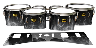 Yamaha 8300 Field Corps Tenor Drum Slips - Grey Flames (Themed)