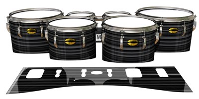 Yamaha 8300 Field Corps Tenor Drum Slips - Grey Horizon Stripes (Neutral)