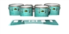 Yamaha 8300 Field Corps Tenor Drum Slips - Lateral Brush Strokes Aqua and White (Green) (Blue)